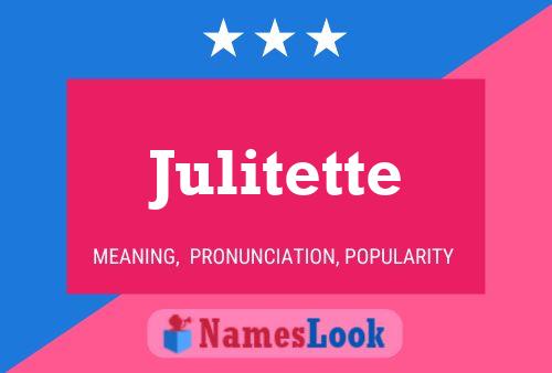 Julitette Namensposter