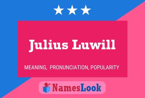 Julius Luwill Namensposter