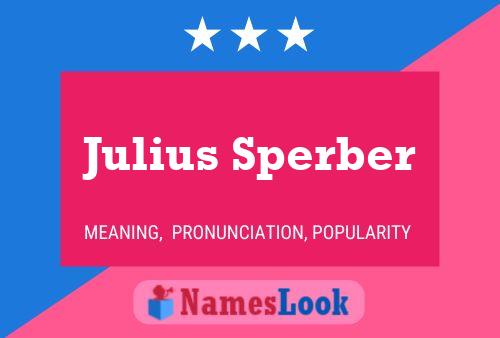 Julius Sperber Namensposter