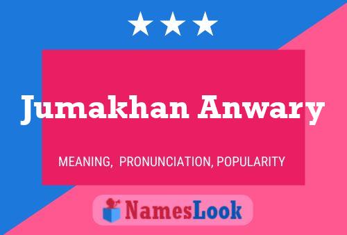 Jumakhan Anwary Namensposter