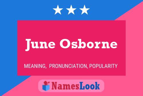 June Osborne Namensposter