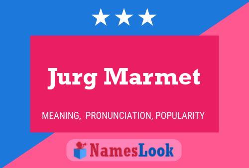 Jurg Marmet Namensposter