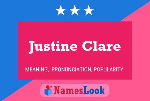 Justine Clare Namensposter