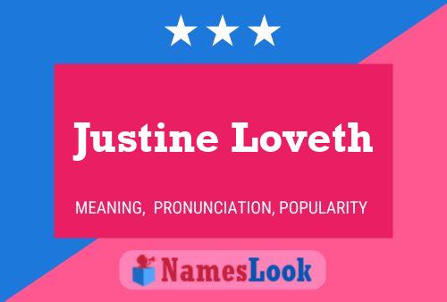 Justine Loveth Namensposter