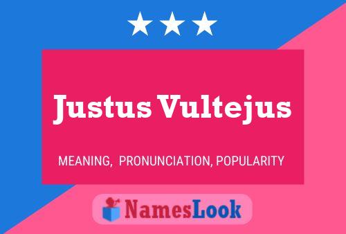 Justus Vultejus Namensposter