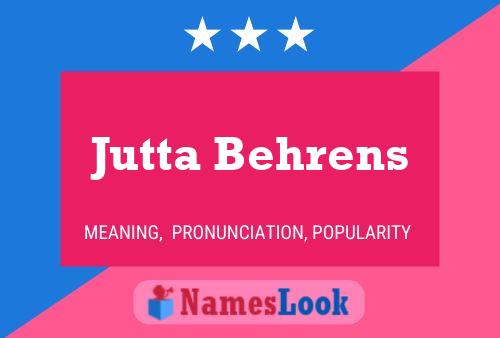 Jutta Behrens Namensposter