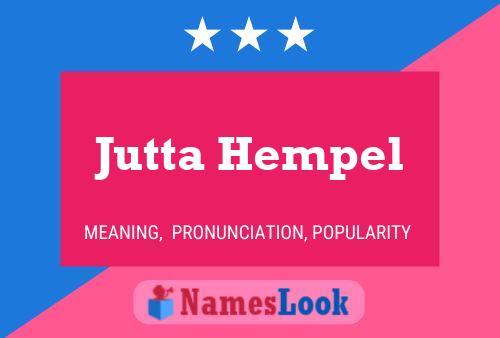 Jutta Hempel Namensposter