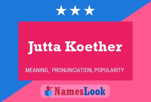 Jutta Koether Namensposter