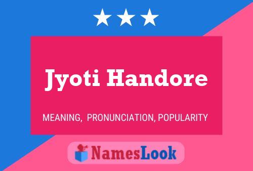 Jyoti Handore Namensposter