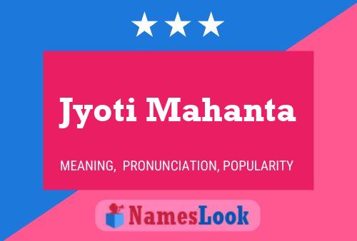 Jyoti Mahanta Namensposter