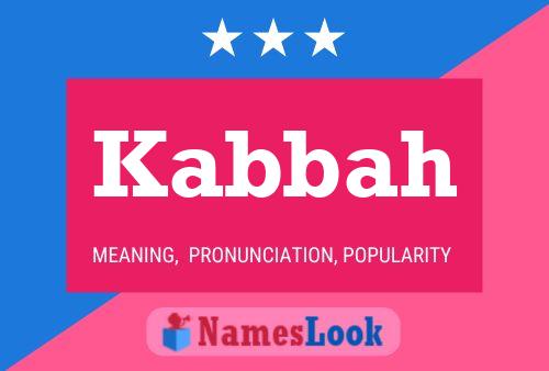 Kabbah Namensposter