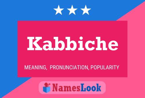 Kabbiche Namensposter