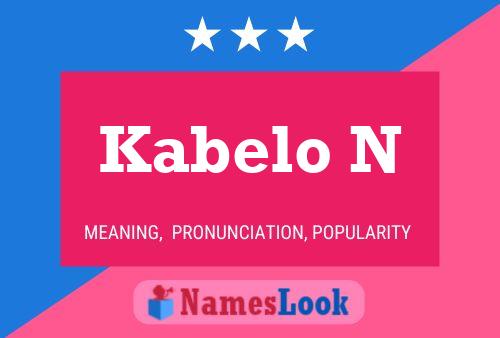 Kabelo N Namensposter