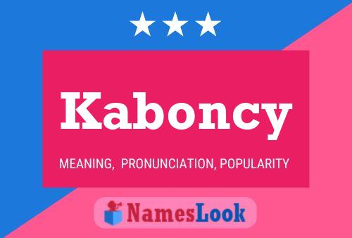 Kaboncy Namensposter