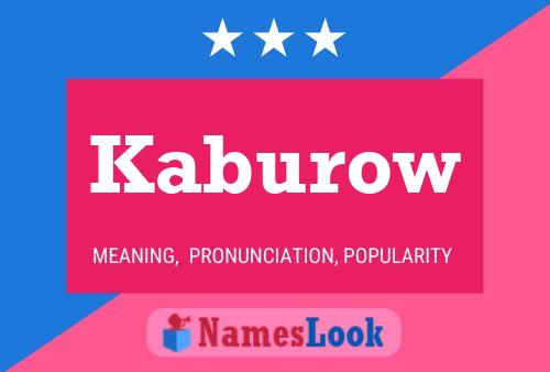 Kaburow Namensposter