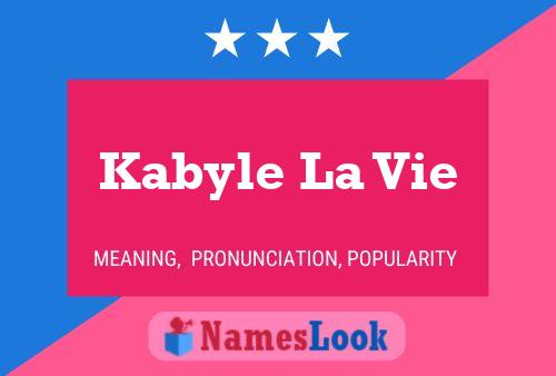 Kabyle La Vie Namensposter