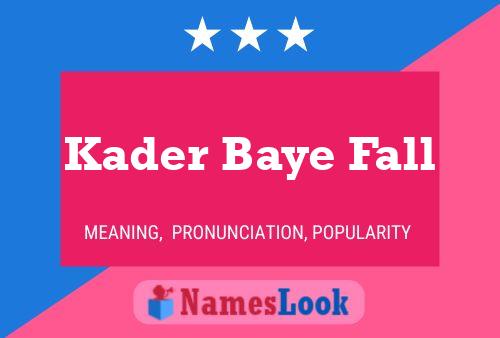 Kader Baye Fall Namensposter