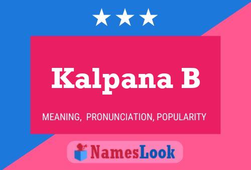 Kalpana B Namensposter