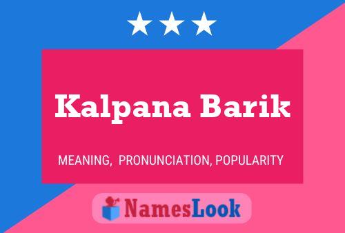 Kalpana Barik Namensposter