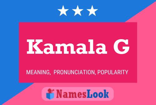 Kamala G Namensposter