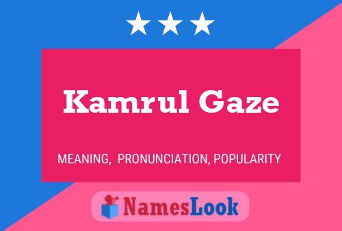 Kamrul Gaze Namensposter