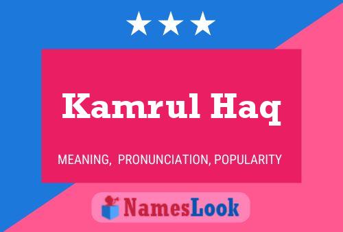 Kamrul Haq Namensposter