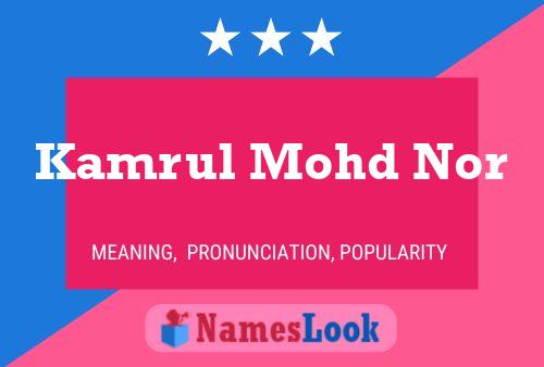 Kamrul Mohd Nor Namensposter