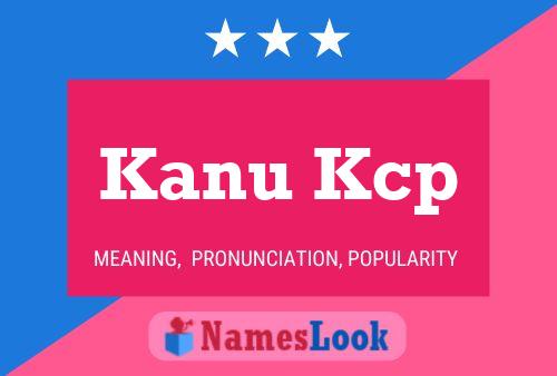 Kanu Kcp Namensposter