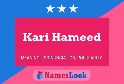 Kari Hameed Namensposter