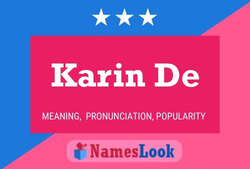 Karin De Namensposter