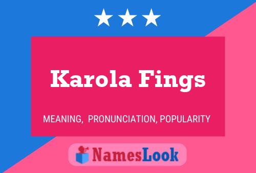 Karola Fings Namensposter