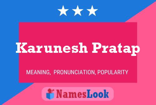 Karunesh Pratap Namensposter