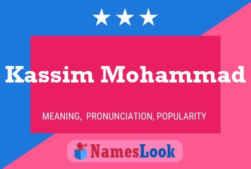 Kassim Mohammad Namensposter