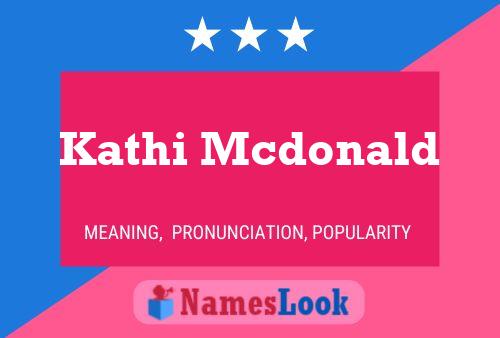 Kathi Mcdonald Namensposter