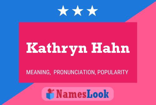 Kathryn Hahn Namensposter