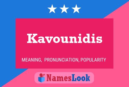 Kavounidis Namensposter