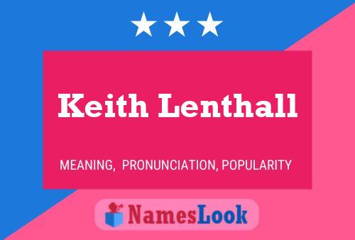 Keith Lenthall Namensposter