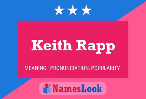 Keith Rapp Namensposter