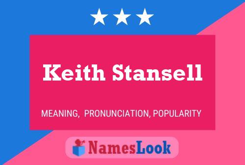 Keith Stansell Namensposter