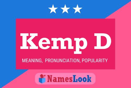 Kemp D Namensposter