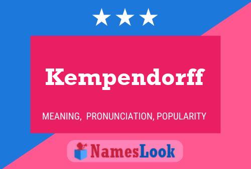 Kempendorff Namensposter