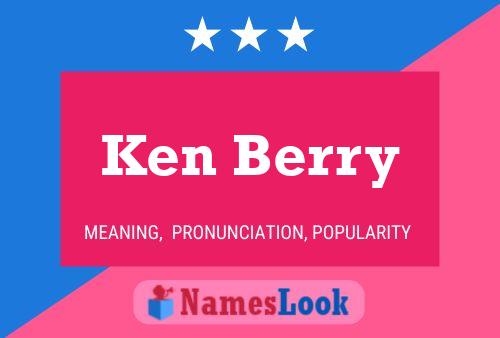 Ken Berry Namensposter