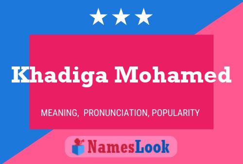 Khadiga Mohamed Namensposter