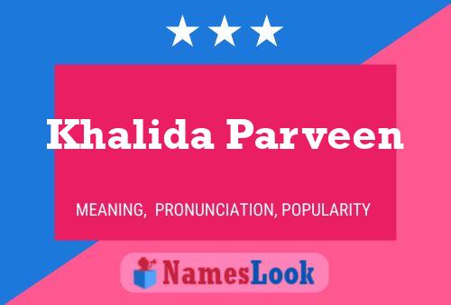 Khalida Parveen Namensposter