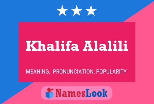 Khalifa Alalili Namensposter