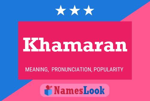 Khamaran Namensposter