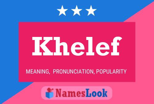 Khelef Namensposter