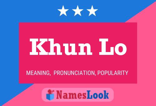 Khun Lo Namensposter