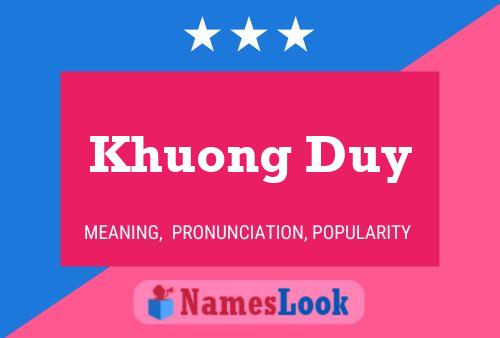 Khuong Duy Namensposter