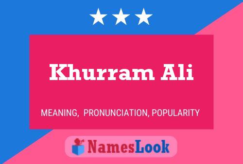 Khurram Ali Namensposter